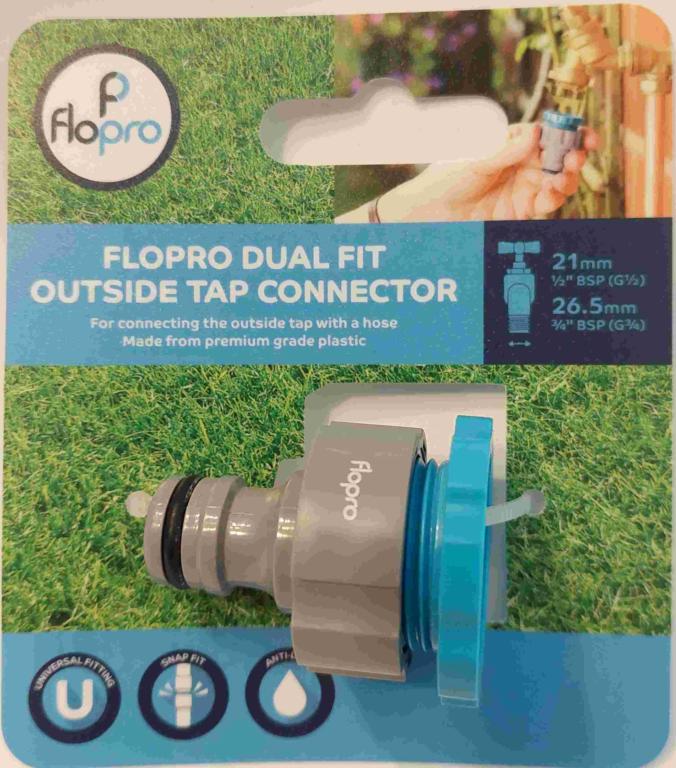 Flopro Dual Fit Outside Tap Connector