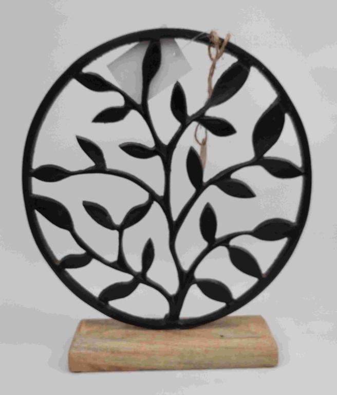 Decorative object Taminus, Round, Leaf,