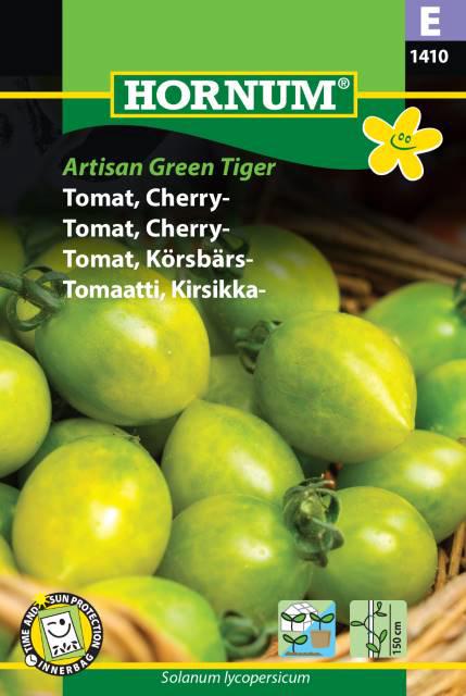 Tomat, Cherry-, Artisan Green Tiger
