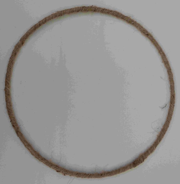 Ring i Metal naturbelagt 35 cm.