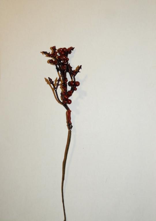 Berry wire grene 22 cm. mørkerød